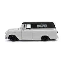 Încarcă imaginea în Galerie, Jada Toys Set Masinuta 1957 Chevy Suburban si Figurina Frankenstein