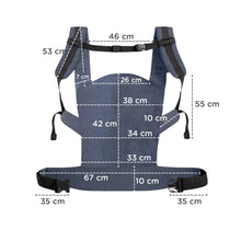 Încarcă imaginea în Galerie, Kinderkraft Marsupiu Ergonomic Nino Pana la 20 Kg Confetti Denim