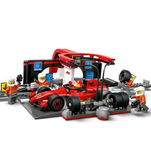 Încarcă imaginea în Galerie, Lego City Boxa si Mecanici F1 cu Masina Ferrari