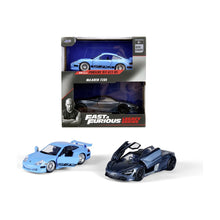 Încarcă imaginea în Galerie, Jada Toys Fast And Furious Legacy Set 2 Masinute Metalice Porsche 911 GT3 Rs si McLaren 720S
