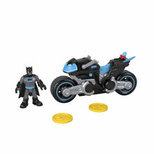 Încarcă imaginea în Galerie, Fisher Price Imaginext DC Super Friends Vehicul Motocicleta cu Figurina Batman cu Costum Gri