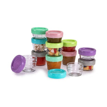 Încarcă imaginea în Galerie, Melii Set 12 Recipient Sticla Pentru Hrana Bebe 6x59ml si 6x118ml