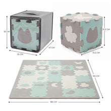 Încarcă imaginea în Galerie, Kinderkraft Covoras de Joaca Luno Shapes Puzzle 3D Spuma Mint