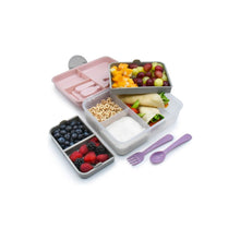 Încarcă imaginea în Galerie, Melii Cutie Pranz Bento 2 Nivele cu Tacamuri Roz Mov Gri