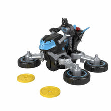 Încarcă imaginea în Galerie, Fisher Price Imaginext DC Super Friends Vehicul Motocicleta cu Figurina Batman cu Costum Gri