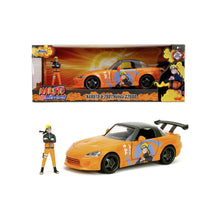 Încarcă imaginea în Galerie, Jada Toys Naruto Shippuden Set Figurina Naruto si Masinuta Honda 2001 S2000