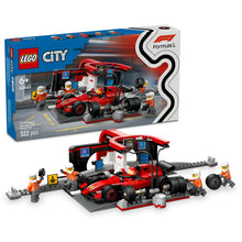 Încarcă imaginea în Galerie, Lego City Boxa si Mecanici F1 cu Masina Ferrari