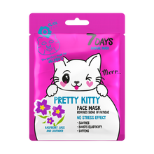 Încarcă imaginea în Galerie, 7DAYS Masca de Fata Animal Mask Pretty Kitty Zmeura & Lavanda 28g - Combate Semnele Oboselii