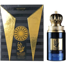 Încarcă imaginea în Galerie, Arabiyat Prestige Hamdan The Sheikh 75ml – un parfum masculin elegant și opulent, construit pe un contrast între prospețimea citrică și profunzimea lemnoasă orientală, cu un caracter rafinat și impunător
