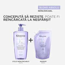 Încarcă imaginea în Galerie, Set Kerastase Blond Absolu Bain Lumiere - Sampon Reincarcabil 500ml si Rezerva 500ml