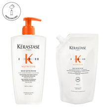 Încarcă imaginea în Galerie, Set Kerastase Nutritive Bain Satin Riche - Sampon Reincarcabil 500ml si Rezerva 500ml