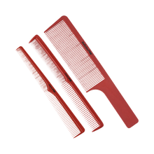 Încarcă imaginea în Galerie, BabylissPro - Set 3 Piepteni Rosii pentru Frizerie