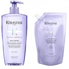 Încarcă imaginea în Galerie, Set Kerastase Blond Absolu Bain Lumiere - Sampon Reincarcabil 500ml si Rezerva 500ml - Beauty Lounge