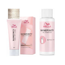 Încarcă imaginea în Galerie, Set Wella Professionals Shinefinity - Activator 2% 60 ml + Vopsea Demi 09/02 Soft Sage 60ml