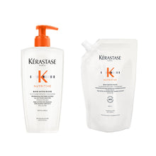 Încarcă imaginea în Galerie, Set Kerastase Nutritive Bain Satin Riche 500ml + Rezerva 500ml – Sampon Hranitor Par Foarte Uscat