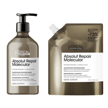 Încarcă imaginea în Galerie, Set L’Oreal Absolut Repair Molecular - Sampon 500ml + Rezerva 500ml - Beauty Lounge