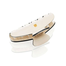 Încarcă imaginea în Galerie, Balmain Cellulose Acetate Pince a Cheveux Large White/Black – Agrafa de Lux Pentru Par - Beauty Lounge