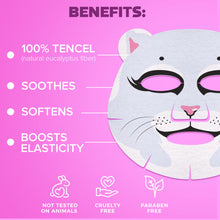 Încarcă imaginea în Galerie, 7DAYS Masca de Fata Animal Mask Pretty Kitty Zmeura & Lavanda 28g - Combate Semnele Oboselii