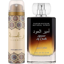 Încarcă imaginea în Galerie, Lattafa Ameer al Oud - Set Unisex Apa de Parfum 100ml si Deodorant 50ml