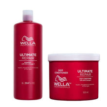 Încarcă imaginea în Galerie, Set Wella Professionals Care Ultimate Repair - Sampon 1000ml si Balsam 500ml