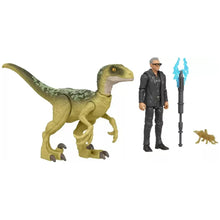 Încarcă imaginea în Galerie, Jurassic World Dominion Set 2 Figurine Dr. Ian Malcolm si Velociraptor