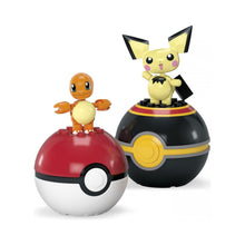 Încarcă imaginea în Galerie, Pokemon Mega Set Doua Bile Charmander si Pichu 40 Piese