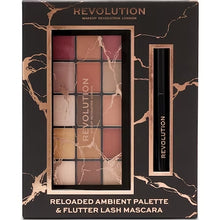 Încarcă imaginea în Galerie, Makeup Revolution Reloaded Ambient Palette &amp; Flutter Lash Mascara - Set Paleta Fard si Rimel
