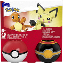 Încarcă imaginea în Galerie, Pokemon Mega Set Doua Bile Charmander si Pichu 40 Piese