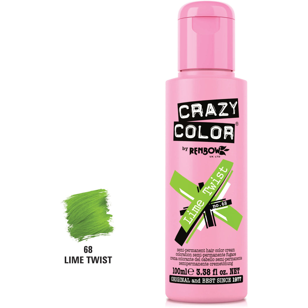 Crazy Color 68 Lime Twist Vopsea Semipermanenta 100ml