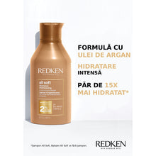 Încarcă imaginea în Galerie, Redken All Soft - Sampon cu Ulei de Argan Pentru Parul Uscat 300ml