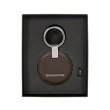 Încarcă imaginea în Galerie, Porsche Design Keyring Circle Dark Brown - Breoc din Piele Maro