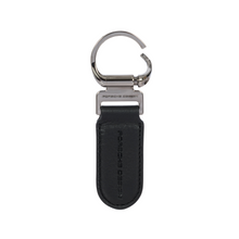 Încarcă imaginea în Galerie, Porsche Design Keyring Oval Black - Breloc din Piele Oval Negru