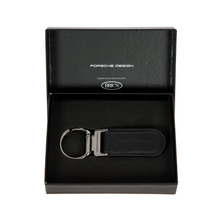 Încarcă imaginea în Galerie, Porsche Design Keyring Oval Black - Breloc din Piele Oval Negru