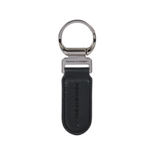 Încarcă imaginea în Galerie, Porsche Design Keyring Oval Black - Breloc din Piele Oval Negru