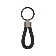 Încarcă imaginea în Galerie, Porsche Design Keyring Leather Cord Black- Breloc din Piele Negru