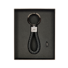 Încarcă imaginea în Galerie, Porsche Design Keyring Leather Cord Black- Breloc din Piele Negru