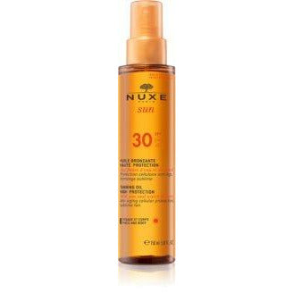 Nuxe Sun Tanning Oil Face & Body - Ulei de Bronzare pentru Fata si Corp SPF 30 150ml