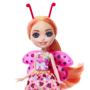 Enchantimals Papusi si Animalute Ladonna Ladybug si Waft