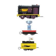 Încarcă imaginea în Galerie, Fisher Price Thomas Locomotiva Motorizata Diesel cu 2 Vagoane
