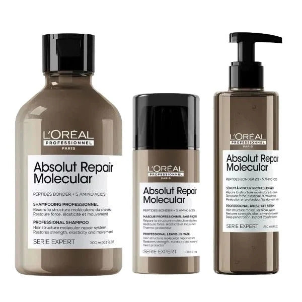 Set L’Oreal Professionnel SE Absolut Repair Molecular - Sampon 300ml Ser 250ml si Crema 100ml - Beauty Lounge