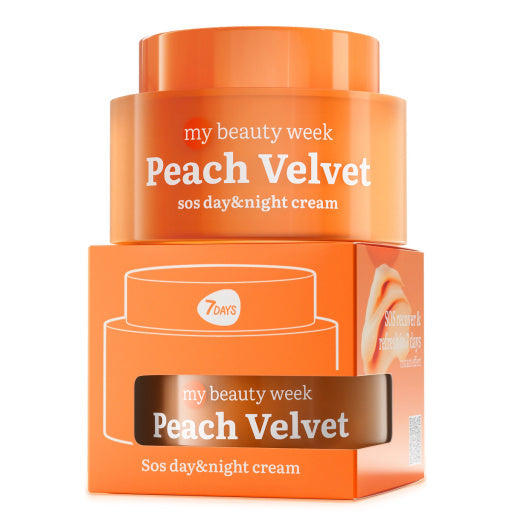 7DAYS Crema de Fata My Beauty Week Peach Velvet SOS Zi si Noapte 50ml - Pentru Ten Sensibil