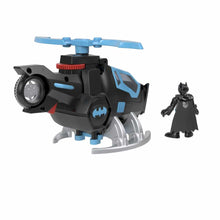 Încarcă imaginea în Galerie, Fisher Price Imaginext DC Super Friends Vehicul Elicopter cu Figurina Batman cu Costum Negru
