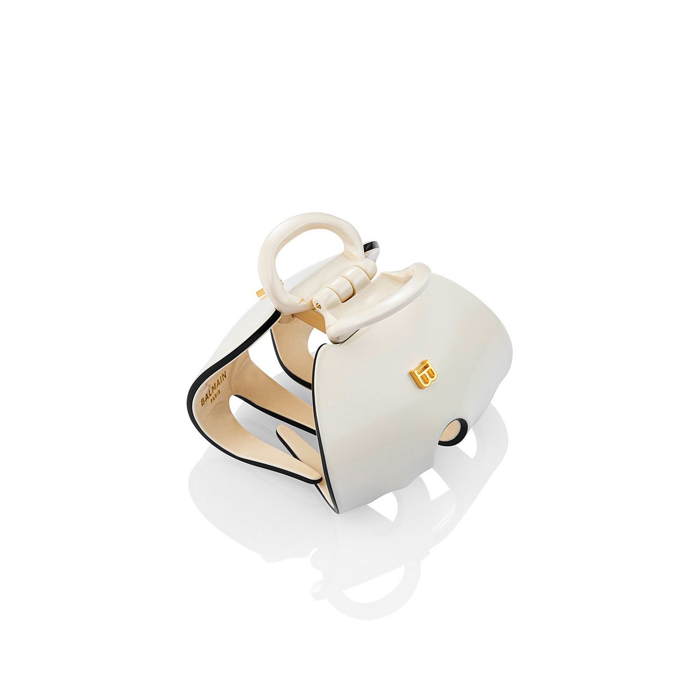 Balmain Cellulose Acetate Pince a Cheveux Imperiale White/Black - Agrafa - Beauty Lounge
