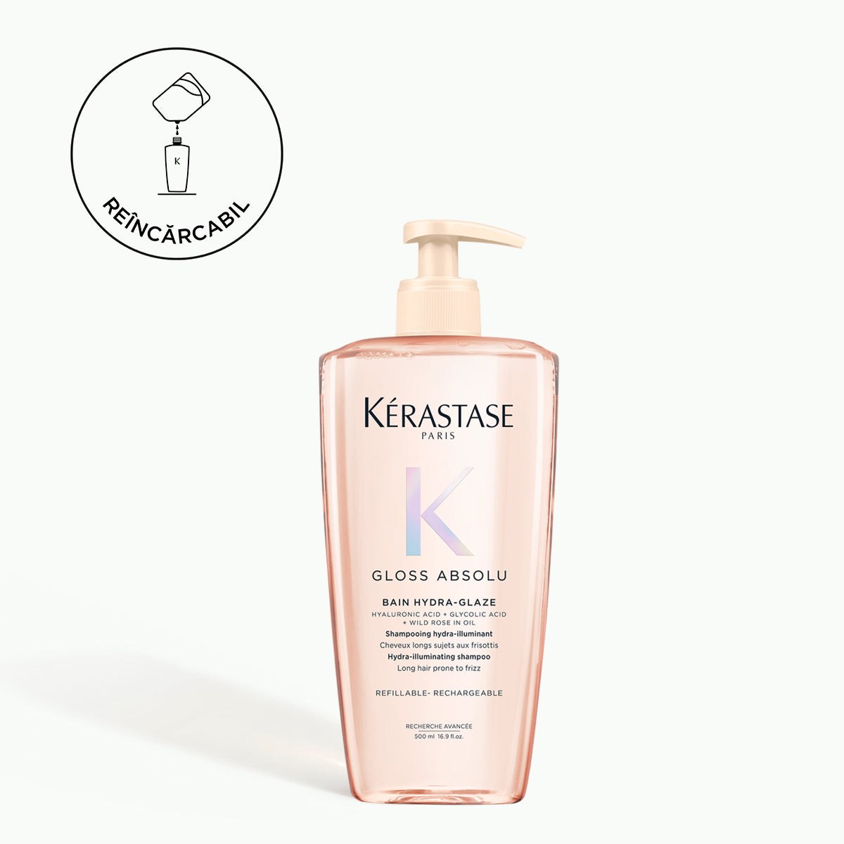 Kerastase Gloss Absolu Bain Hydra-Glaze - Sampon Hidratant Reincarcabil 500ml - Beauty Lounge