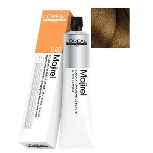 L'Oreal Professionnel Majirel 8.03 Blond Auriu Clar 50ml Vopsea de Par