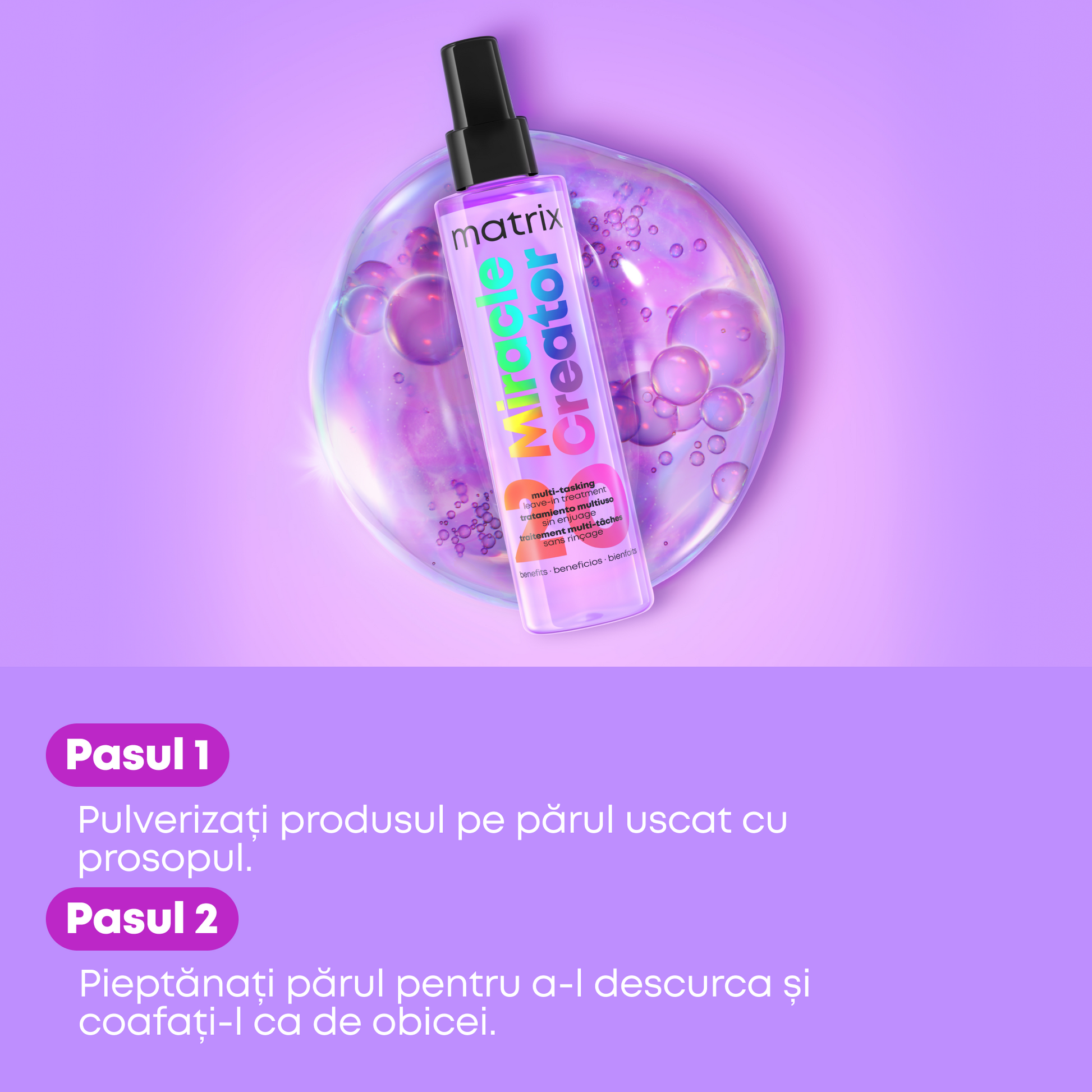 Matrix Total Results Miracle Creator - Spray de Par Fara Clatire cu 20 de Beneficii 190ml - Beauty Lounge