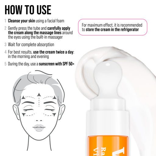 7DAYS Crema pentru Ochi Radiance Vitamin C Massager 18ml - Crema Iluminatoare