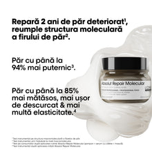 Încarcă imaginea în Galerie, L’Oreal Professionnel Serie Expert Absolut Repair Molecular - Masca Par Deteriorat 250ml
