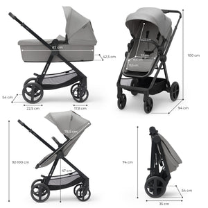 Kinderkraft Carucior Newly 3 in 1 Moonlight Grey