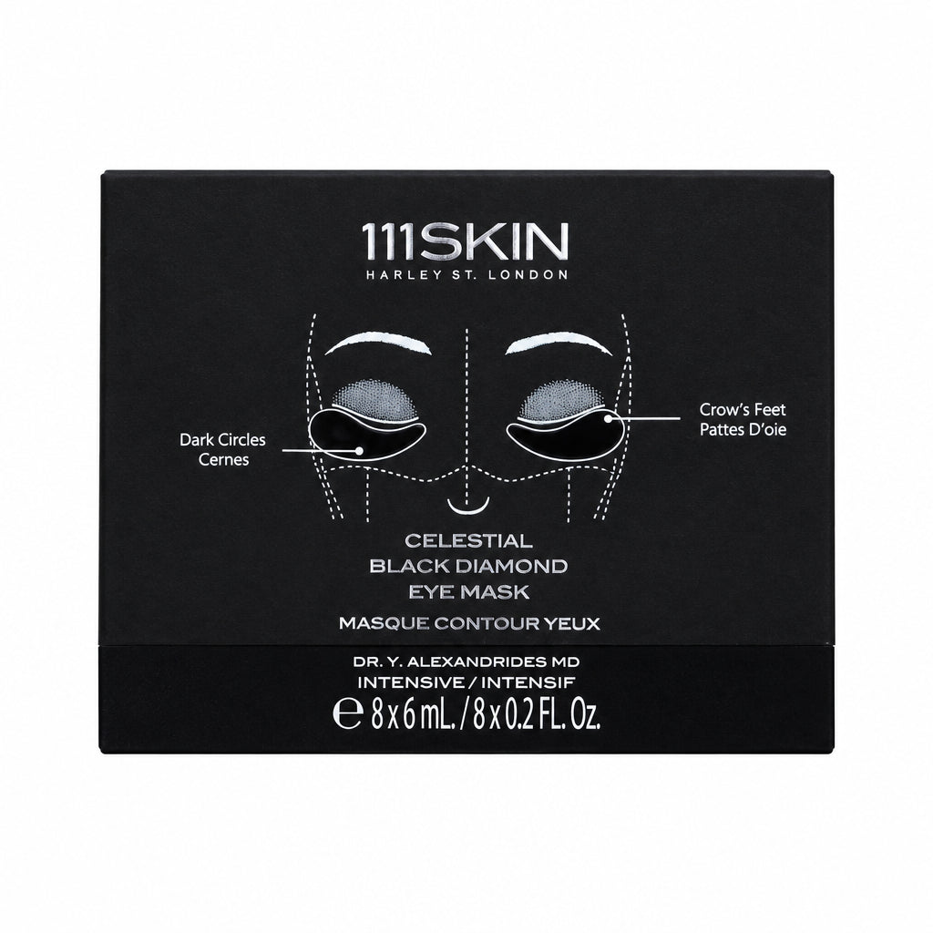 111SKIN Celestial Black Diamond Eye Mask Box 8*6ml - Masti Pentru Ochi cu Retinol si Niacinamida